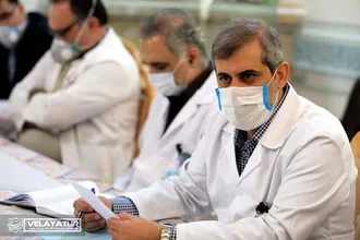 جلسه شورای علمی ستاد ویژه مبارزه با کرونای بیمارستان دکتر مسیح دانشوری به ریاست دکتر علی اکبر ولایتی