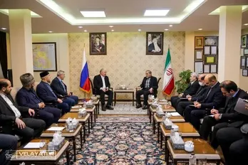 دیدار دکتر ولایتی با بابورین معاون اسبق دومای روسیه