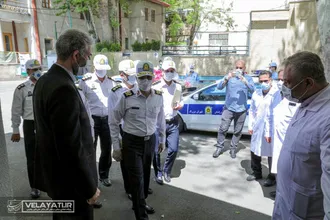 تقدیر راهنمایی و رانندگی تهران بزرگ از مدافعان سلامت