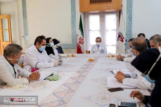 جلسه شورای علمی ستاد ویژه مبارزه با کرونای بیمارستان دکتر مسیح دانشوری به ریاست دکتر علی اکبر ولایتی