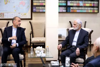 دیدار وزیر امور خارجه به همراه وزرای امور خارجه سابق جمهوری اسلامی ایران با دکتر علی اکبر ولایتی