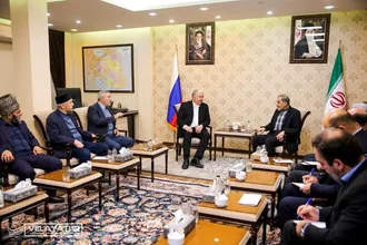 دیدار دکتر ولایتی با بابورین معاون اسبق دومای روسیه