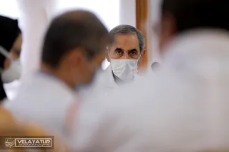 جلسه ستاد کرونا بیمارستان دکتر مسیح دانشوری به ریاست دکتر علی اکبر ولایتی