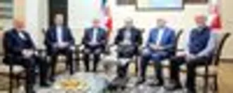 دیدار وزیر امور خارجه به همراه وزرای امور خارجه سابق جمهوری اسلامی ایران با دکتر علی اکبر ولایتی