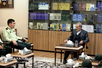 گزارش تصویری دیدار دکتر ولایتی با فرمانده حفاظت از شخصیت ها و دژبان فراجا
