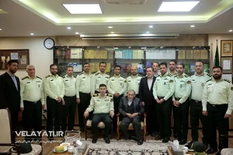 گزارش تصویری دیدار دکتر ولایتی با فرمانده حفاظت از شخصیت ها و دژبان فراجا