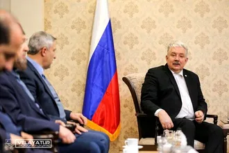 دیدار دکتر ولایتی با بابورین معاون اسبق دومای روسیه