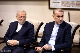 دیدار وزیر امور خارجه به همراه وزرای امور خارجه سابق جمهوری اسلامی ایران با دکتر علی اکبر ولایتی