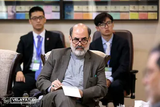 دیدار جمعی از اساتید و دانشجویان دانشگاه پکن با دکتر ولایتی